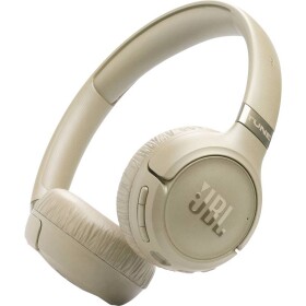 JBL Tune 680 NC sluchátka uzavřená (Over Ear) Bez kabelu, Bluetooth®, kabelová stereo béžová regulace hlasitosti, Vypnutí zvuku mikrofonu Hi-Fi
