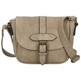 Trendy dámská koženková crossbody kabelka Arlena, béžová