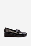 Dámské lakované boty Loafers Black Polike