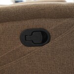 Relaxační křeslo, manuální ovládání, hnědá látka