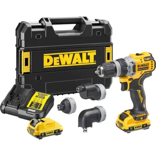 DeWalt DCD703L2T / Aku Bezuhlíkový vrtací šroubovák / 12 V / 2x2.0 Ah (DCD703L2T)