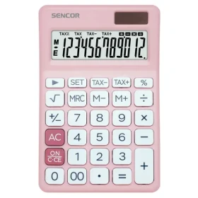 SENCOR SEC 381 TAX růžová / Stolní kalkulačka / dvanáctimístná (8590669389773)