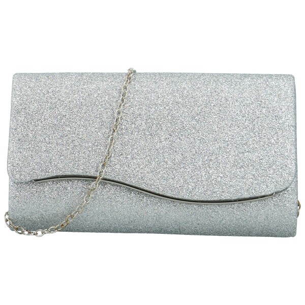 Módní dámská plesová kabelka Moon Rozalia, stříbrná