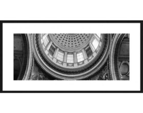 Rámovaný obraz Panthéon de Paris 80x40 cm, černobílý