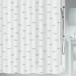 Spirella KOS sprchový závěs motiv rybiček 120 x 200 cm šedý / polyester (7610583010063)
