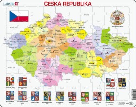Puzzle MAXI - Mapa Česká republika/56 dílků - Larsen