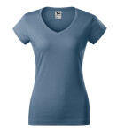 Fit V-neck tričko dámské denim M