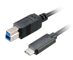 AKASA USB-C 3.1 (M) - USB-B 3.1 (M) 1m černá (AK-CBUB28-10BK)