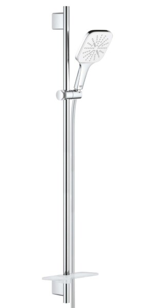 GROHE - Rainshower SmartActive Cube Sada sprchové hlavice 130 9,5 l/min, 3 proudy, tyče 90 cm a hadice, měsíční bílá 26587LS0