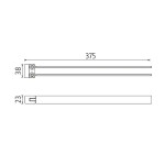 Nimco Kibo chrom držák na ručníky otočný 38 cm. Ki 14096-26 Ki 14096-26