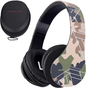 PowerLocus P2 Kids Camouflage / Dětská bezdrátová sluchátka s mikrofonem / Bluetooth 5.3 (pwl-p2kids-camo)