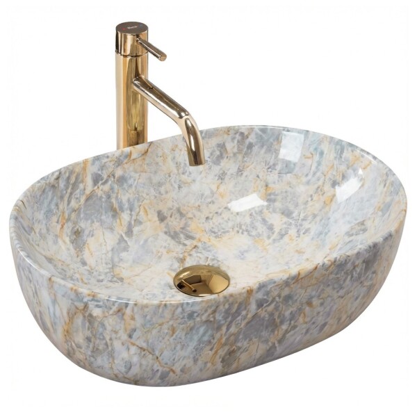 REA - Umyvadlo na desku Amelia Ruststone 48 REA-U0625