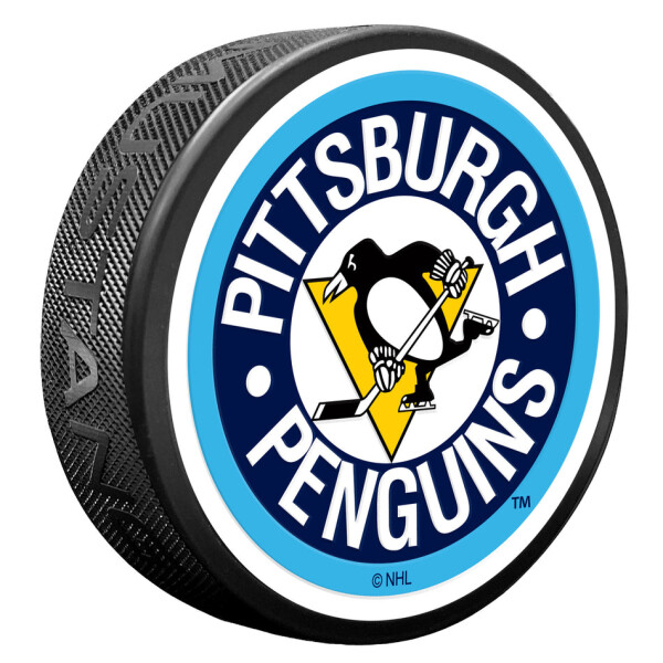 Mustang Puk Pittsburgh Penguins NHL Vintage Striped Textured Puck