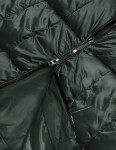 Tmavě zelená dámská metalická zimní bunda (B8073-10) odstíny zelené XL (42)