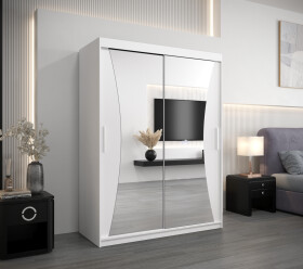 Šatní skříň Abi Mo Dveře: Bílá, Rozměr: 150 cm, Korpus: Bílá