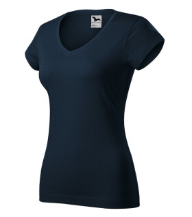 Fit V-neck tričko dámské námořní modrá S