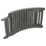 Zahradní lehátko 54x192x68cm, hliník, šedá, AZL-L1301 GREY