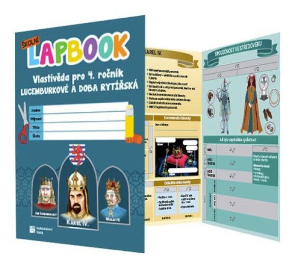 Školní lapbook: Lucemburkové a doba rytířská pro 4. ročník ZŠ RVP