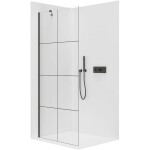 CERANO Sprchová zástěna Walk-in Onyx Y L/P - 8 mm - černá matná, industriální sklo - 150x200 cm