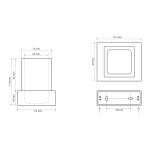 SAPHO - X-STEEL sklenka na postavení, černá mat XS105B
