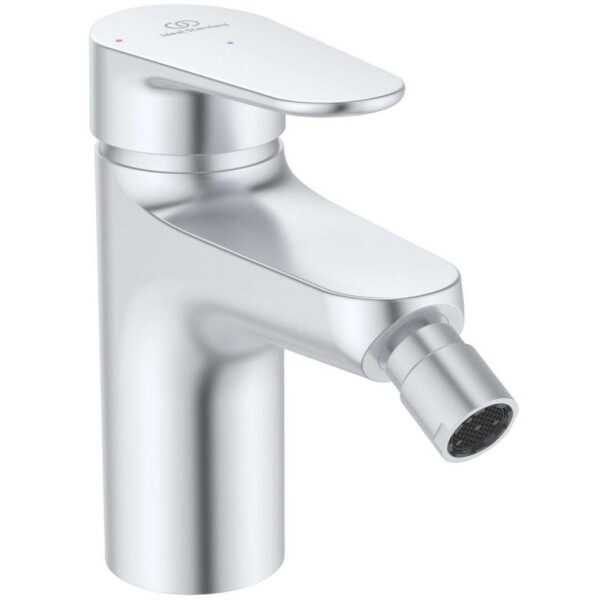 IDEAL STANDARD - ALU+ Bidetová baterie s výpustí Click-Clack, BlueStart, stříbrná BE132SI