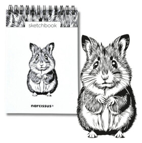 Skicovací spirálový notes A6 - Křeček