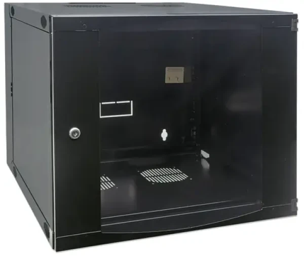 Intellinet 12U 540x600 mm černá / Nástěnný rozvaděč / 19" / prosklené dveře / výklopný rám (713863)