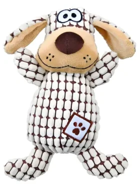 TRIXIE Plyšový pes kostkovaný 26 cm / Hračka pro psy / Plyš / Multicolor / Bez zvuku (G14-35977)