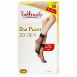 Silonkové matné ponožky 2 páry DIE PASST SOCKS 20 DEN - BELLINDA - almond UNI
