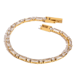 ELENYS Luminara Slim – pozlacený náramek 18K žluté zlato Délka náramku: 17 cm