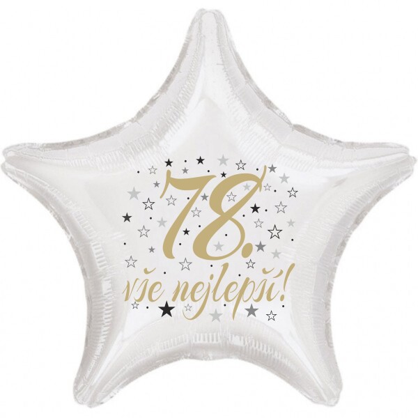 78. narozeniny balónek hvězda Balonky.cz 78. narozeniny balónek hvězda Balonky.cz