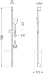 MEXEN/S - DS62 posuvný sprchový set, chrom 785624583-00