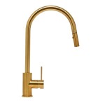 Dřezová baterie SAT Aurum s vytahovací sprškou, 2 proudy broušená zlatá SATBAUR286BG SATBAUR286BG