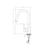 INVENA - Dřezová baterie DUET, vytahovací výtok BZ-95-W04-C