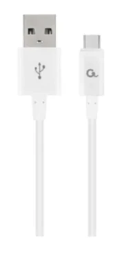 Gembird CABLEXPERT Kabel USB 2.0 AM na MicroUSB 1 m bílá (CC-USB2P-AMmBM-1M-W)