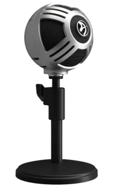 AROZZI SFERA Pro stříbrno-černá / stolní mikrofon / všesměrový / USB (SFERA-PRO-SILVER)