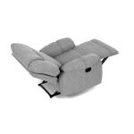 TV a relaxační křeslo, manuální polohování, potah světle šedá látka