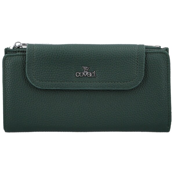 Trendy dámská koženková peněženka Coveri Elaya, tmavě zelená