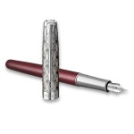 Parker Sonnet Premium Metal Red CT - plnící pero 18K, hrot F