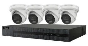 HiLook KIT Turret 2TB / Kamerový set / Smart Hybrid Light / 1x NVR-108MH-C/8P / 4x IPC-T280HA-LUF 8Mpix (301501876)