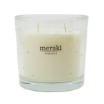 Meraki Vonná adventní svíčka Anjour Pear 560 g, bílá barva, sklo, vosk