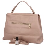 Elegantní dámská kožená kabelka do ruky Celebrían, růžová