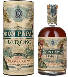 Don Papa Baroko Filipíny Tmavě jantarová 2713 40% 0,7 l (tuba)