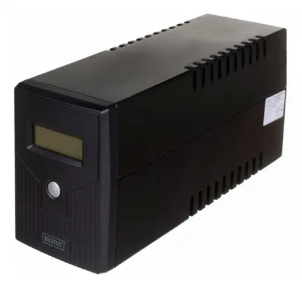 Digitus Line-Interactive LCD Basic / Záložní zdroj UPS / 600VA/360W / AVR / 12V/7Ah / 2x Schuko CEE 7/3 (DN-170063-LCD-B)