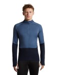 ICEBREAKER Mens Merino 200 Oasis+ LS Half Zip Hoodie, Midninavy/Dawn/JetHeather/Cb (vzorek) velikost: M