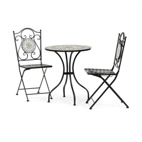 Zahradní set 1+2, kov, keramická mozaika, US1400 SET