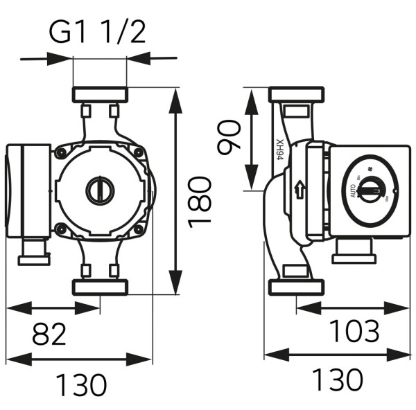 NOVASERVIS - Oběhové elektronické čerpadlo Ferro 25-40/180mm 0601W