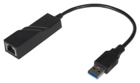 PremiumCord adaptér USB 3.0 na LAN RJ45 černá / Adaptér / Gigabit Ethernet / 10/100/1000 Mbit (kuethernet3)