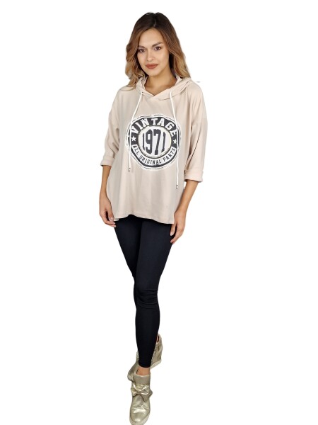 HOSH Mikina Vintage Velikost: UNI, Barva: Béžová