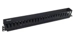 Equip 19" Kabelmanagement černá / Panel pro správu kabelů / 1U / snímatelná zadní deska (327314)